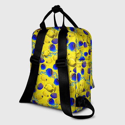 Женский рюкзак Разноцветные тропические рыбы / 3D-принт – фото 2