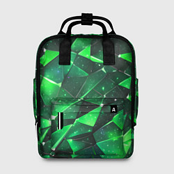 Рюкзак женский Зелёное разбитое стекло, цвет: 3D-принт