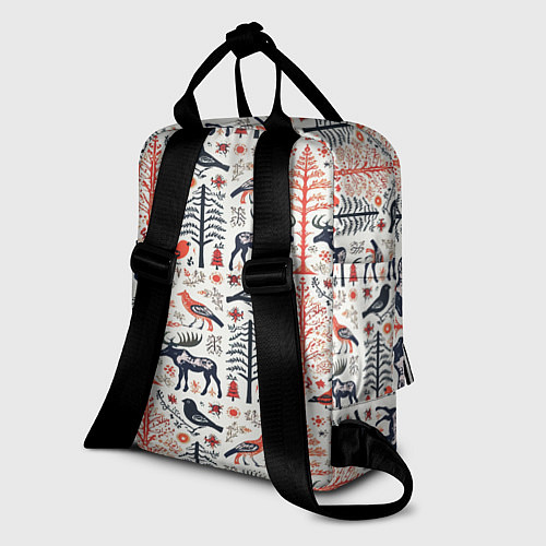 Женский рюкзак Лесной орнамент / 3D-принт – фото 2