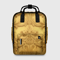 Рюкзак женский Золото объемные узоры, цвет: 3D-принт