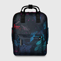 Рюкзак женский Темная цветная абстракция пятнами, цвет: 3D-принт