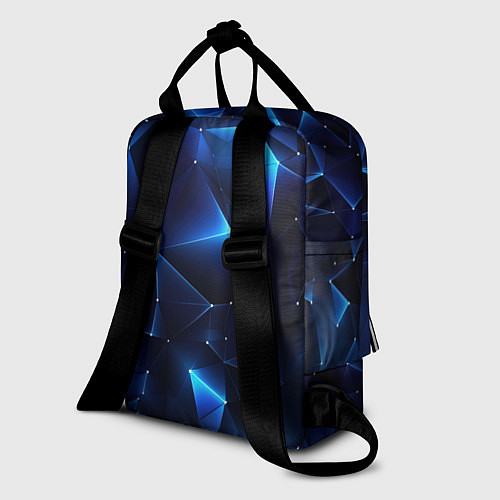 Женский рюкзак Синяя геометрическая абстракция / 3D-принт – фото 2