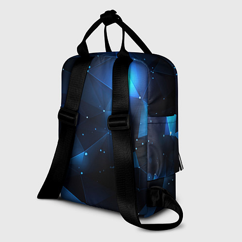 Женский рюкзак Синяя геометрическая абстракция / 3D-принт – фото 2