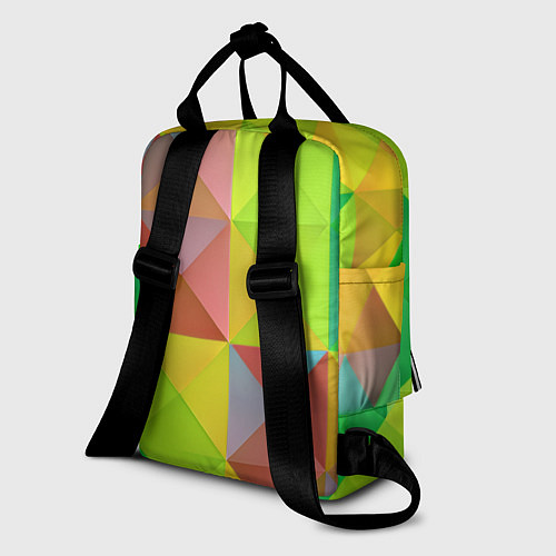 Женский рюкзак Разноцветные фигуры / 3D-принт – фото 2