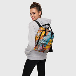 Рюкзак женский Абстрактная живопись акрилом, цвет: 3D-принт — фото 2