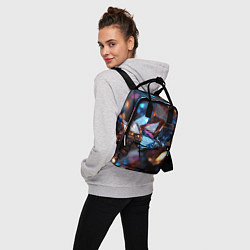Рюкзак женский Разноцветные стекла, цвет: 3D-принт — фото 2