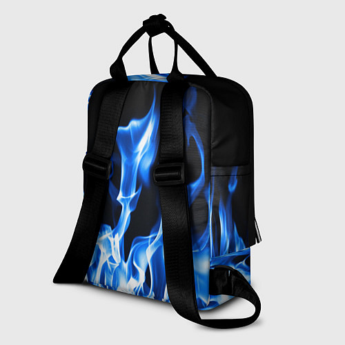 Женский рюкзак Mercedes-benz blue neon / 3D-принт – фото 2