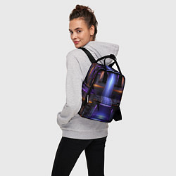 Рюкзак женский Объемная неоновая конструкция, цвет: 3D-принт — фото 2