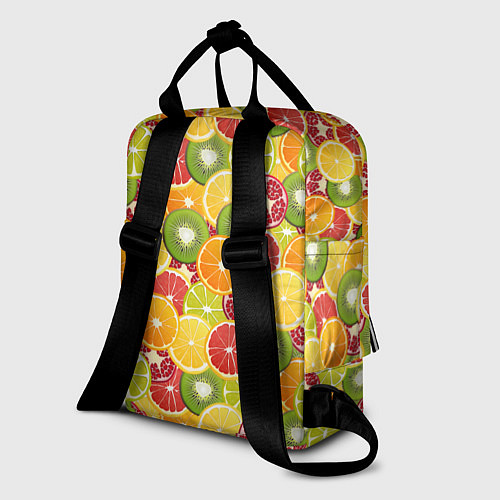 Женский рюкзак Фон с экзотическими фруктами / 3D-принт – фото 2