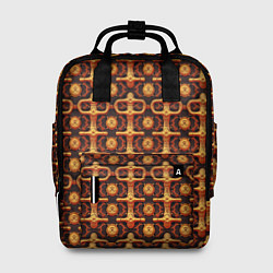 Женский рюкзак Оранжевый деревянный абстрактный паттерн