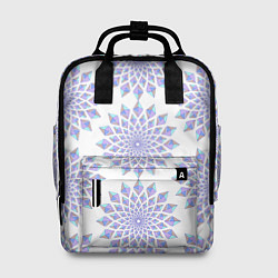 Рюкзак женский Криптовалюта Эфириум паттерн по кругу на белом, цвет: 3D-принт