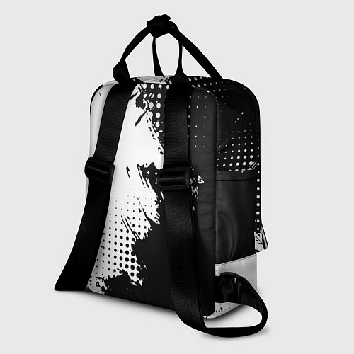 Женский рюкзак Linkin park - черно-белая абстракция / 3D-принт – фото 2