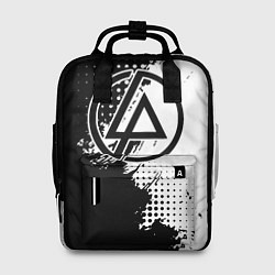 Женский рюкзак Linkin park - черно-белая абстракция