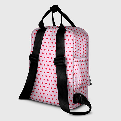 Женский рюкзак Мелкие сердечки паттерн / 3D-принт – фото 2