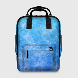 Рюкзак женский Дым на голубом фоне, цвет: 3D-принт