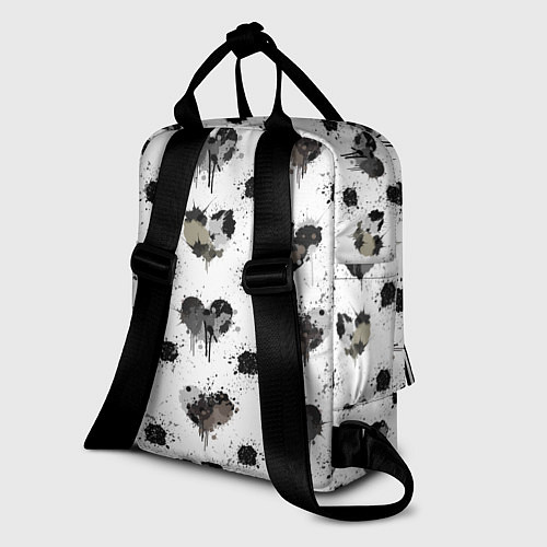 Женский рюкзак Брызги и капли в форме сердечки / 3D-принт – фото 2