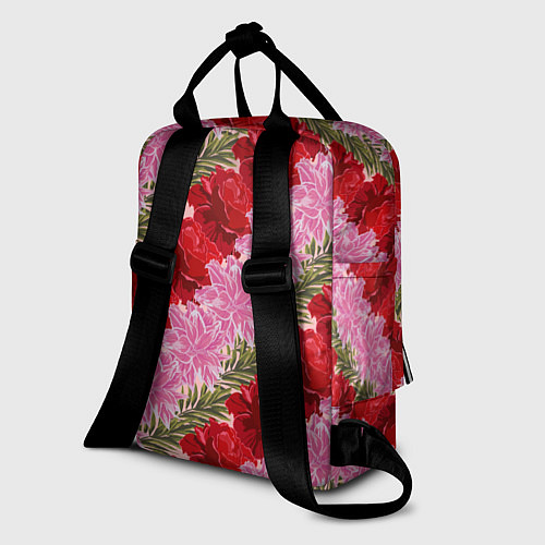 Женский рюкзак Фон с лилиями и розами / 3D-принт – фото 2