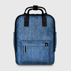 Рюкзак женский Синий Джинс, цвет: 3D-принт