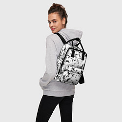 Рюкзак женский Белый с чёрными пятнышками, цвет: 3D-принт — фото 2