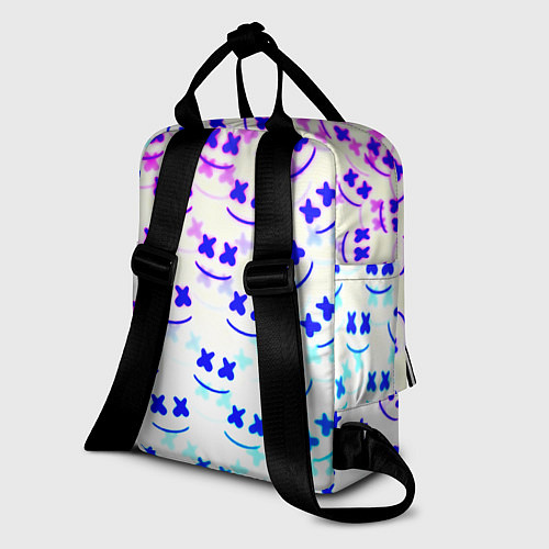 Женский рюкзак Marshmello pattern neon / 3D-принт – фото 2