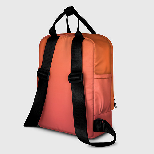 Женский рюкзак Градиент оранжево-розовый / 3D-принт – фото 2