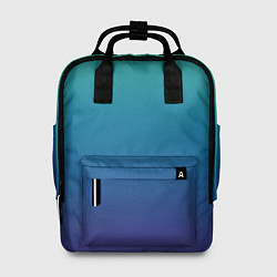 Рюкзак женский Градиент зелёно-фиолетовый, цвет: 3D-принт