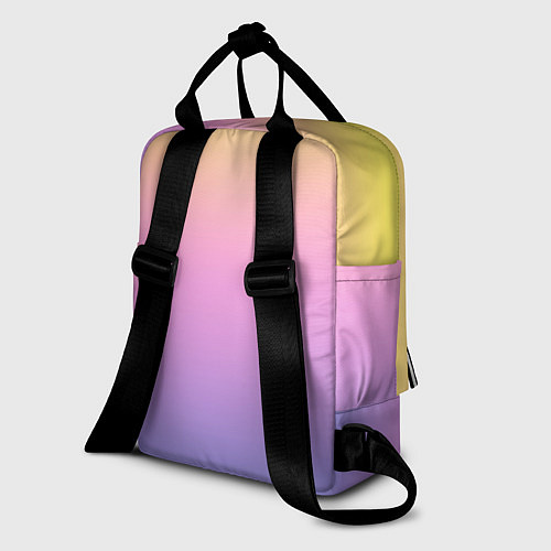 Женский рюкзак Нежный жёлто-сиреневый градиент / 3D-принт – фото 2