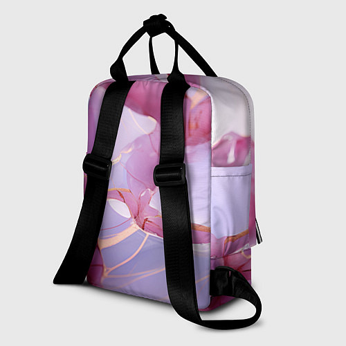 Женский рюкзак Куски розового мрамора / 3D-принт – фото 2