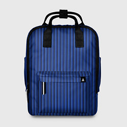 Рюкзак женский Синий в вертикальную полоску, цвет: 3D-принт