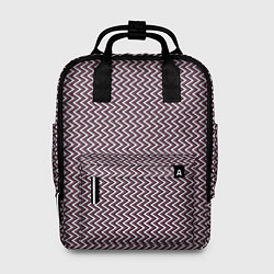 Рюкзак женский Треугольные полосы пыльно-розовый, цвет: 3D-принт