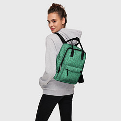 Рюкзак женский Мозаика нефритовый зелёный, цвет: 3D-принт — фото 2