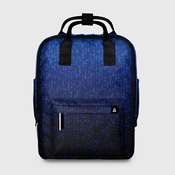 Рюкзак женский Градиент мелкая мозаика сине-чёрный, цвет: 3D-принт