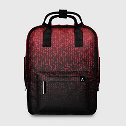 Рюкзак женский Градиент мозаика красно-чёрный, цвет: 3D-принт