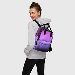 Рюкзак женский Градиент чёрно-сиреневый, цвет: 3D-принт — фото 2