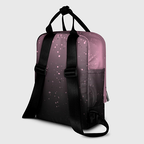 Женский рюкзак Градиент тёмный розовый брызги / 3D-принт – фото 2