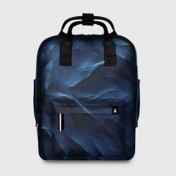 Рюкзак женский Синие глубокие абстрактные волны, цвет: 3D-принт
