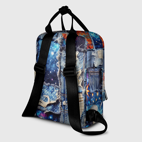 Женский рюкзак Звездный небосвод - пэчворк / 3D-принт – фото 2