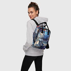 Рюкзак женский Звездный небосвод - пэчворк, цвет: 3D-принт — фото 2