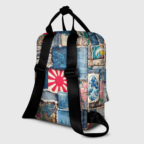 Женский рюкзак Японское художество пэчворк / 3D-принт – фото 2