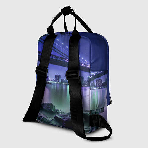 Женский рюкзак Вечерняя Америка - мост / 3D-принт – фото 2