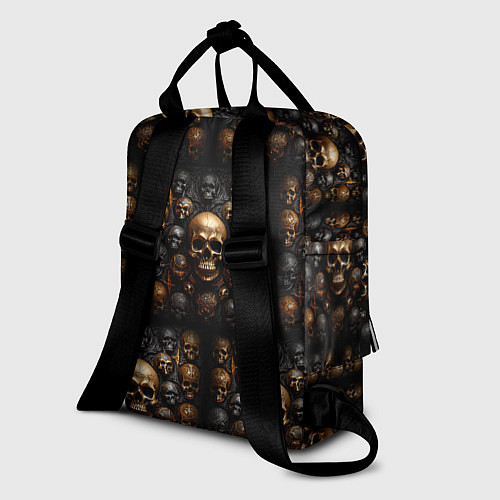 Женский рюкзак Склеп с черепами / 3D-принт – фото 2