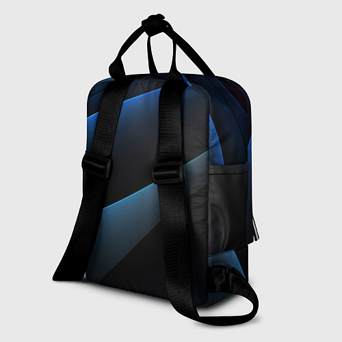 Женский рюкзак Синий стильный абстрактный геометрический стиль на / 3D-принт – фото 2