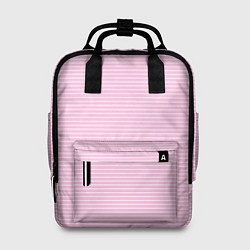 Рюкзак женский Светлый розовый в белую полоску, цвет: 3D-принт