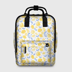 Рюкзак женский Летний вайб - паттерн лимонов, цвет: 3D-принт