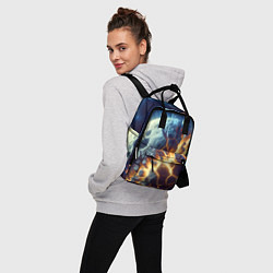Рюкзак женский Взрыв планеты - космос от нейросети, цвет: 3D-принт — фото 2