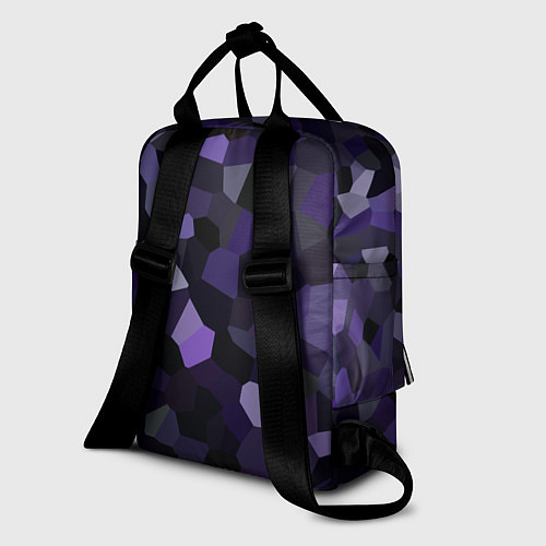 Женский рюкзак Кристаллизация темно-фиолетового / 3D-принт – фото 2