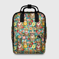 Рюкзак женский Лето и коты на отдыхе, цвет: 3D-принт