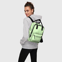 Рюкзак женский Светло-зелёный ломаные полосы, цвет: 3D-принт — фото 2