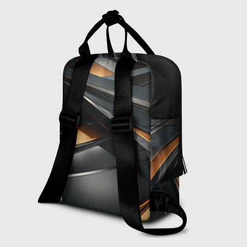 Женский рюкзак Черная абстракция геометрия / 3D-принт – фото 2