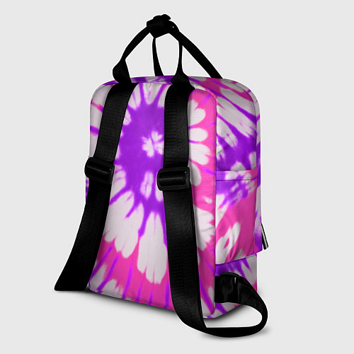 Женский рюкзак Тай дай розовый с фиолетовым / 3D-принт – фото 2